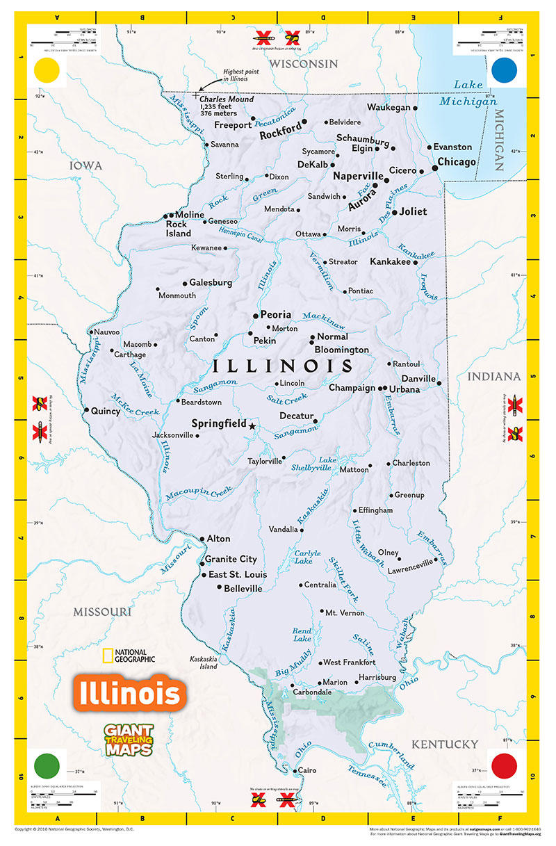 travelling map of illinois
